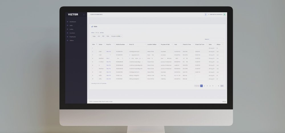 visitor management system development